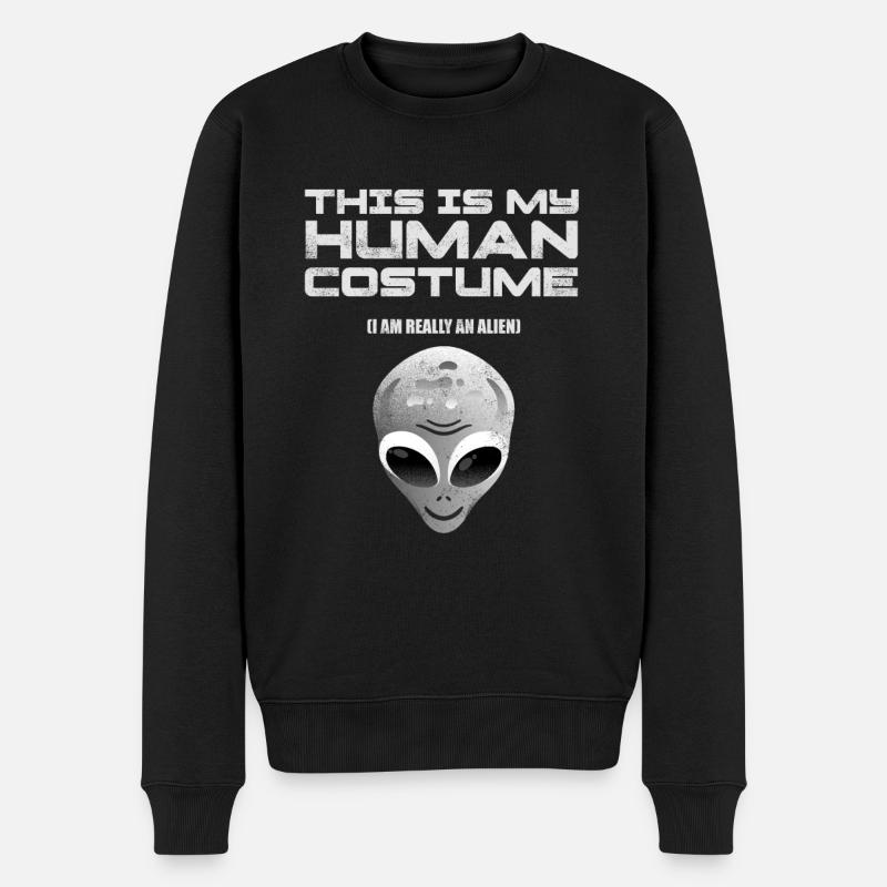 Alien en costume humain - Pull Premium bio Homme - noir
