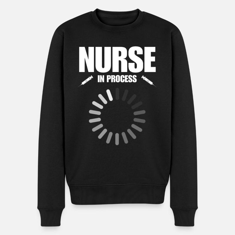 Nurse in process - Men's Premium Organic Jumper - black