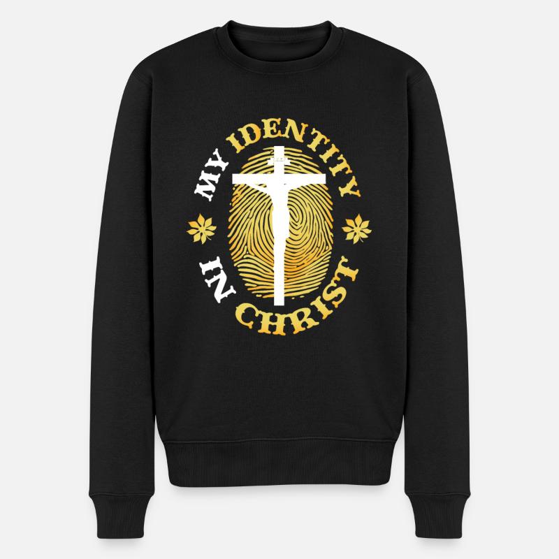 Mon identité en Christ, le christianisme - Pull Premium bio Homme - noir