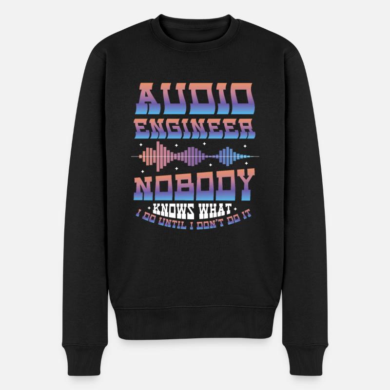 Tontechniker - Männer Premium Bio Pullover - Schwarz