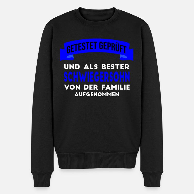 Bester Schwiegersohn der Welt. - Männer Premium Bio Pullover - Schwarz