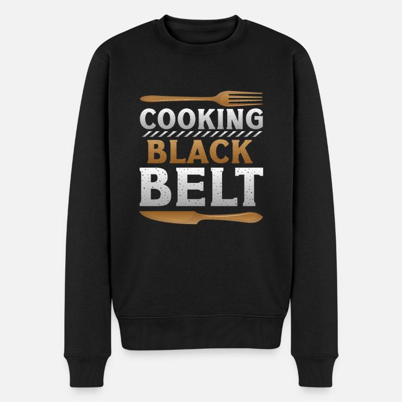Cuisine, Ceinture noire, Chef - Pull Premium bio Homme - noir