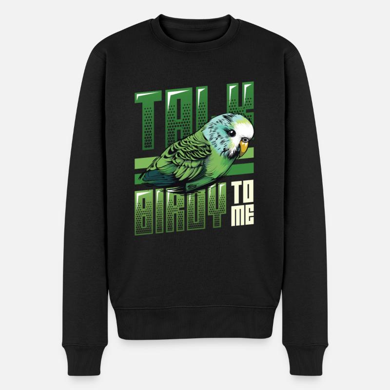 Parlez Birdy-moi - Budgie - Pull Premium bio Homme - noir