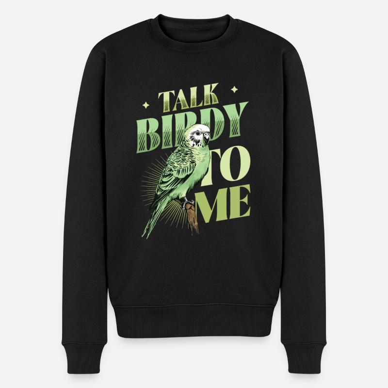 Parlez Birdy-moi - Budgie - Pull Premium bio Homme - noir