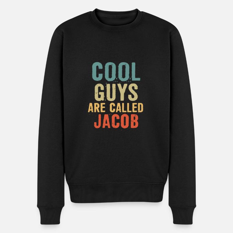 Cool guys are called Jacob - Männer Premium Bio Pullover - Schwarz