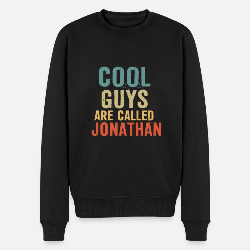 Les mecs cool s’appellent Jonathan - Pull Premium bio Homme - noir