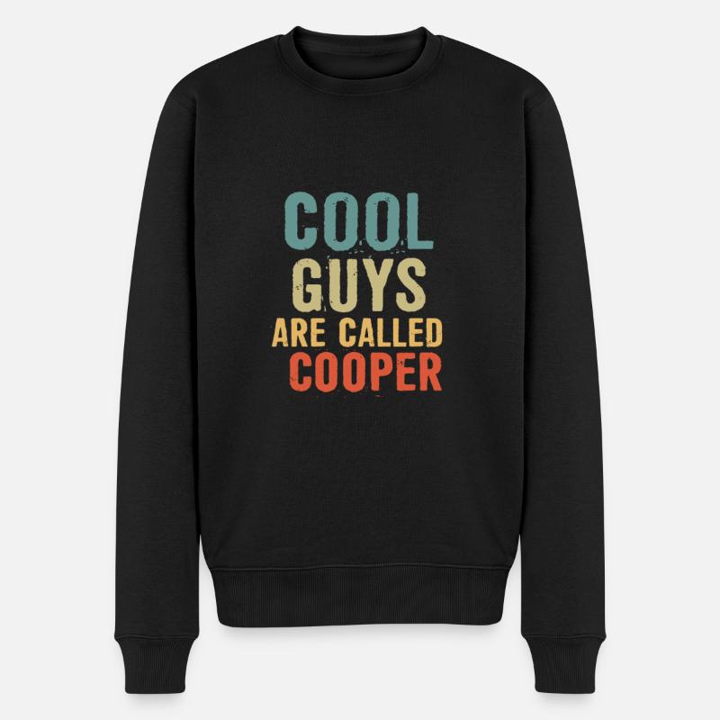 Cool guys are called Cooper - Männer Premium Bio Pullover - Schwarz