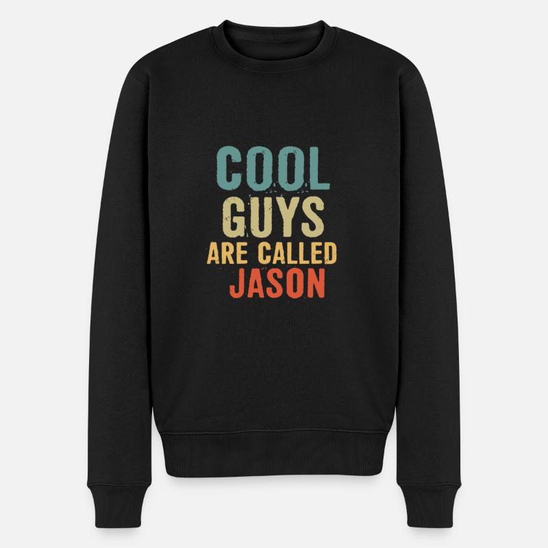 Les mecs cool s’appellent Jason - Pull Premium bio Homme - noir
