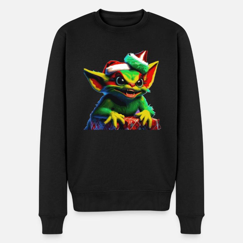 Gremlin de Noël - Pull Premium bio Homme - noir