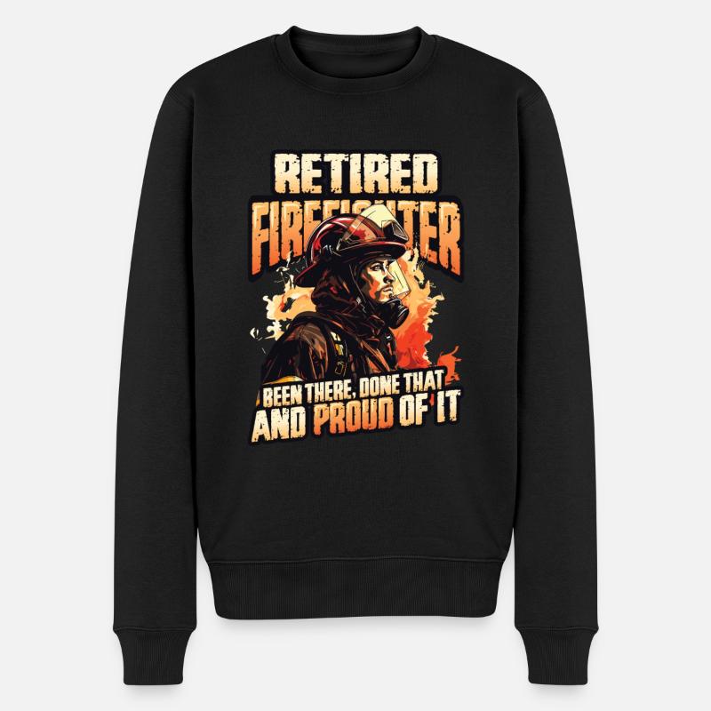 Pompier à la retraite - Pull Premium bio Homme - noir