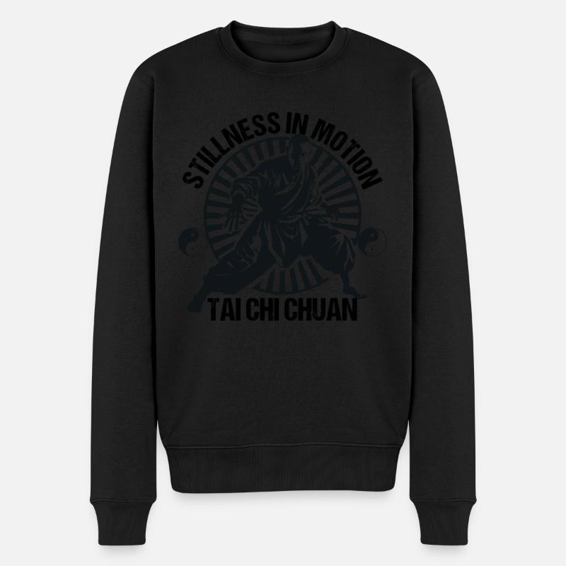 Taijiquan Stillness in Motion Tai Chi Chuan - Männer Premium Bio Pullover - Schwarz