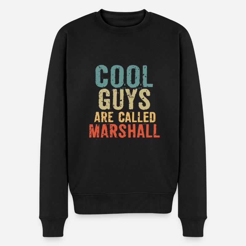 Les mecs cool s’appellent marshall - Pull Premium bio Homme - noir