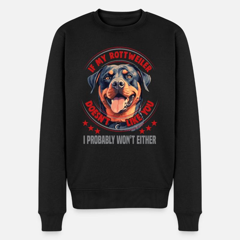 Hunde Rottweiler Hundeliebhaber - Männer Premium Bio Pullover - Schwarz