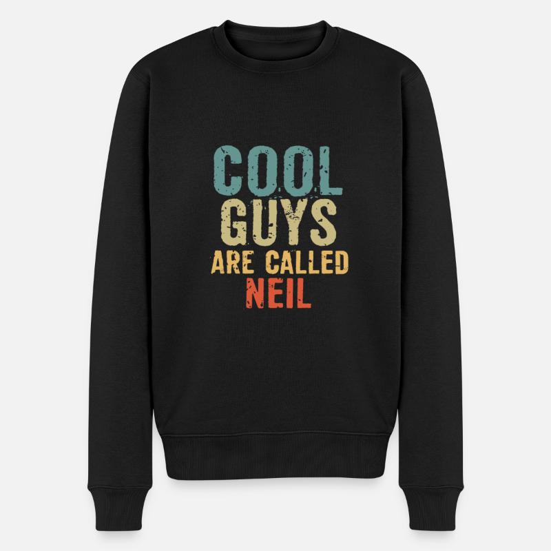 Les mecs cool s’appellent Neil - Pull Premium bio Homme - noir