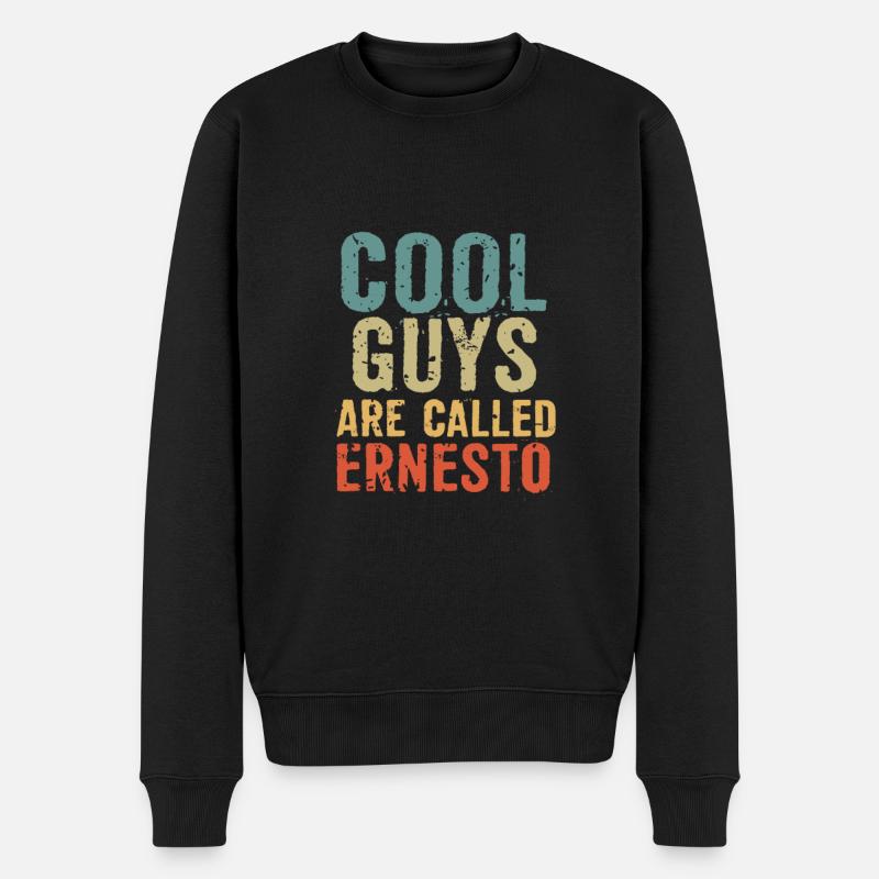 Les mecs cool s’appellent ernesto - Pull Premium bio Homme - noir