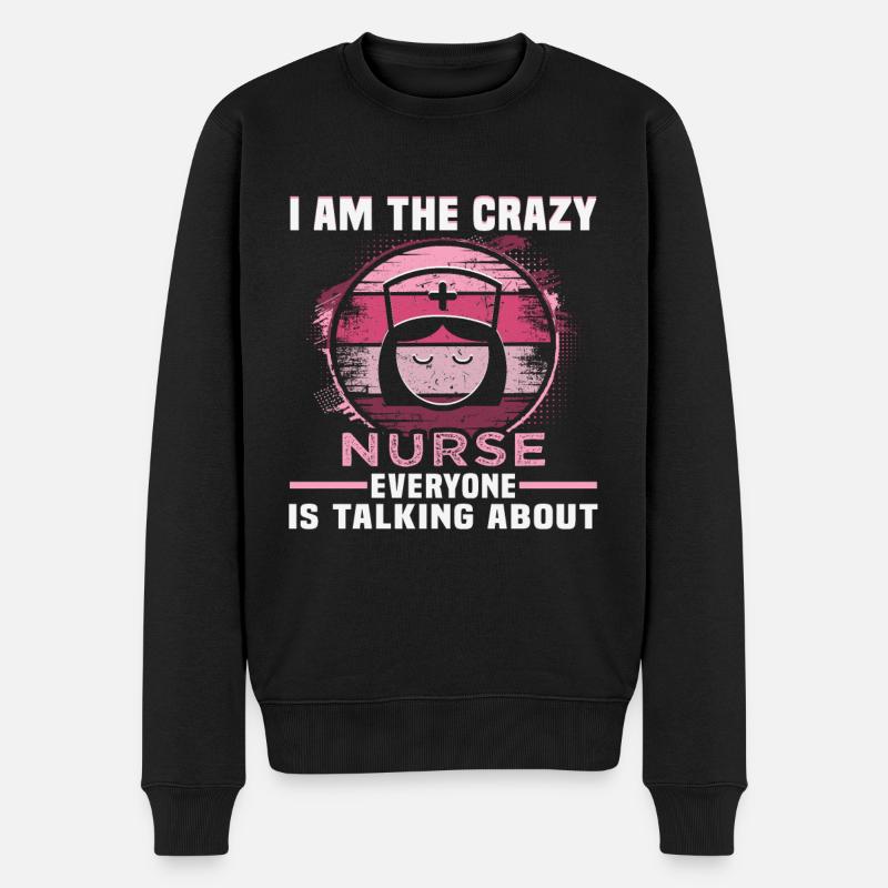 Krankenschwester Geburtstag Design Pfleger Arzt - Männer Premium Bio Pullover - Schwarz