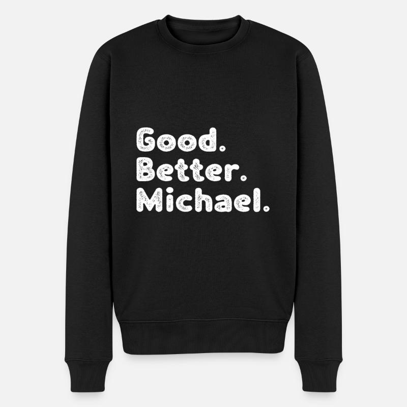 Good better Michael - Männer Premium Bio Pullover - Schwarz