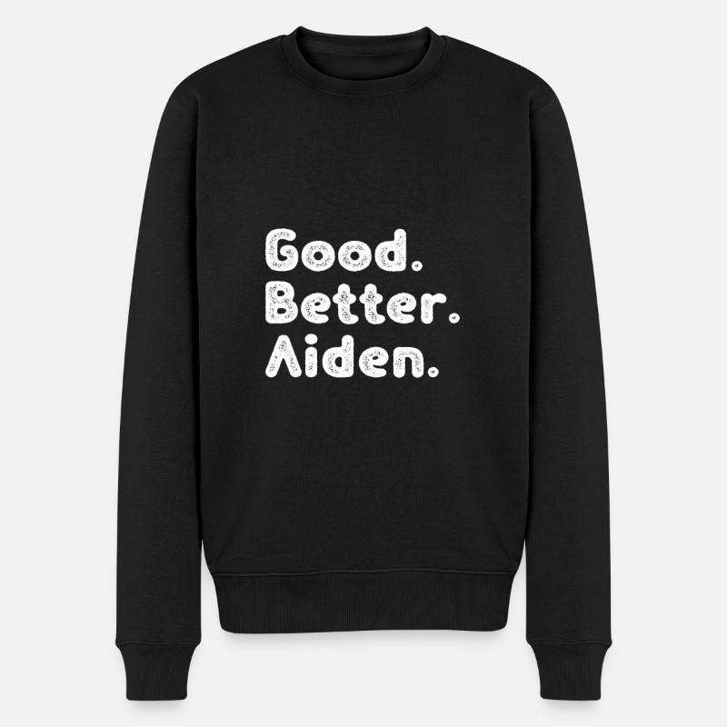 Good better Aiden - Männer Premium Bio Pullover - Schwarz