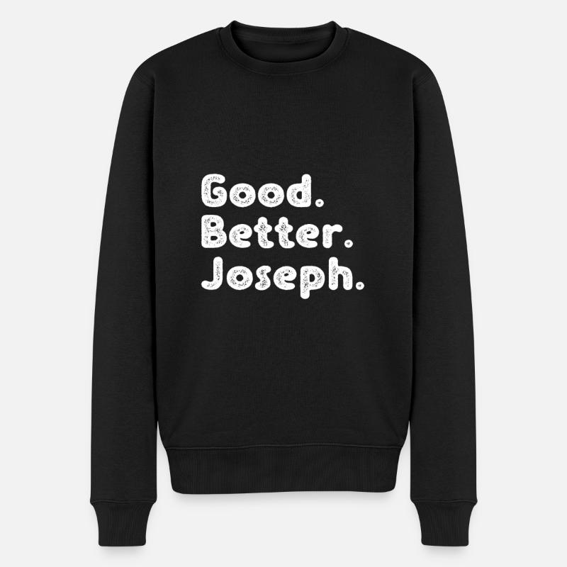 Good better Joseph - Männer Premium Bio Pullover - Schwarz