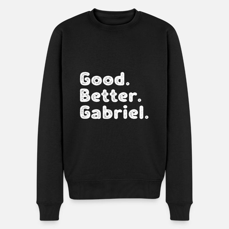 Bon mieux Gabriel - Pull Premium bio Homme - noir