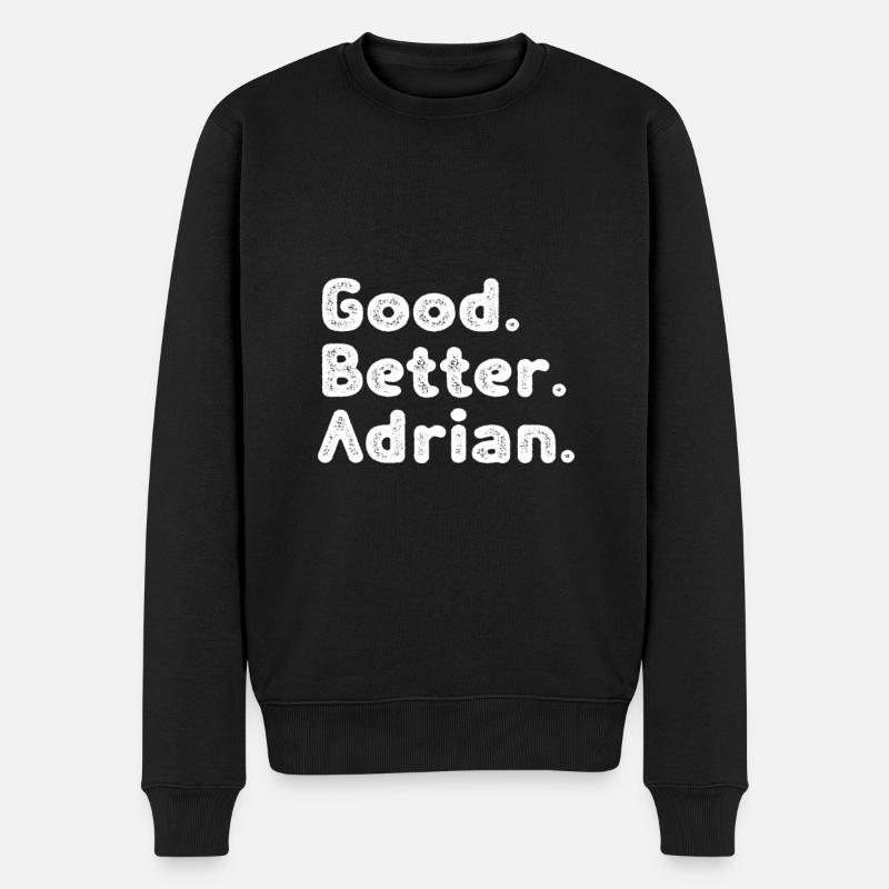 Bon meilleur Adrian - Pull Premium bio Homme - noir