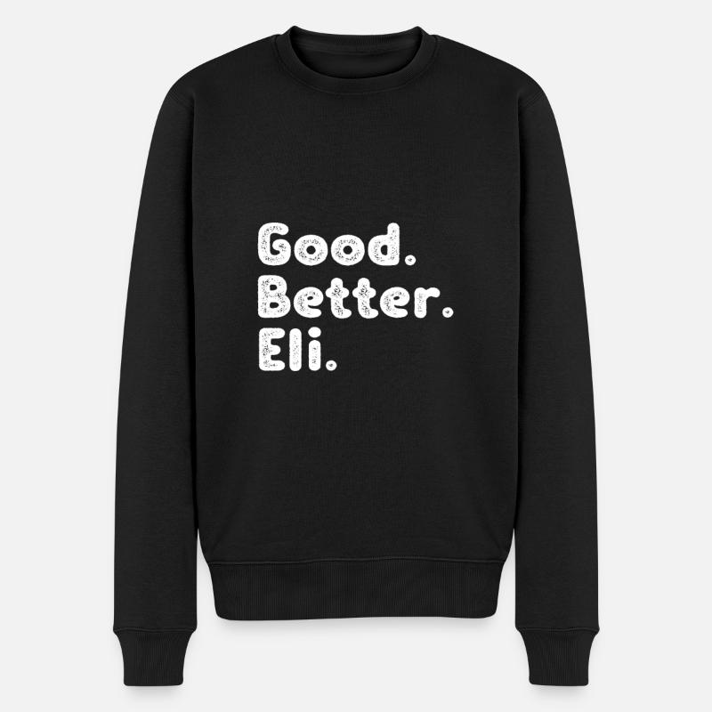 Bon mieux Eli - Pull Premium bio Homme - noir