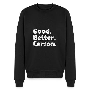 Good better Carson - Men's Premium Organic Jumper - black - Front - Nico (187cm)