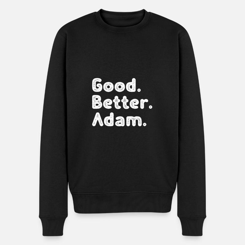 Good better Adam - Männer Premium Bio Pullover - Schwarz