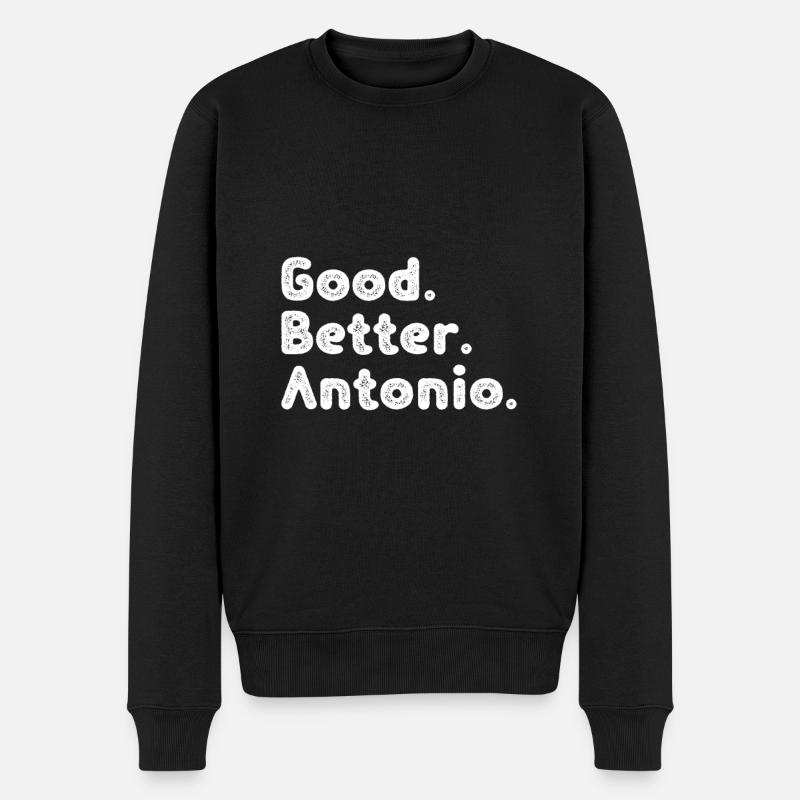 Bon mieux Antonio - Pull Premium bio Homme - noir