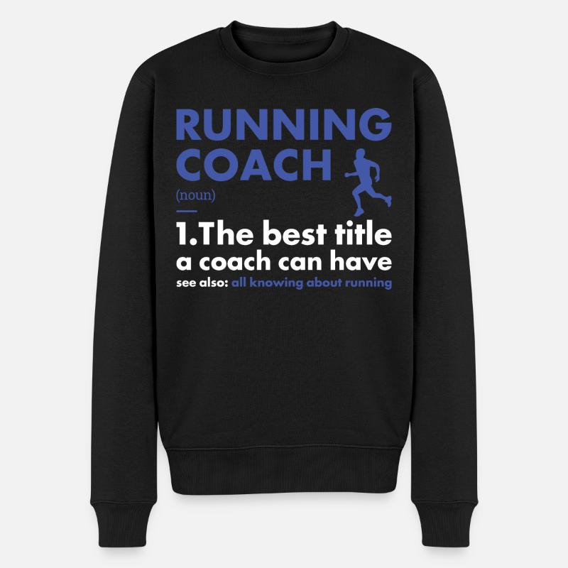 Sport Coach Running - Männer Premium Bio Pullover - Schwarz