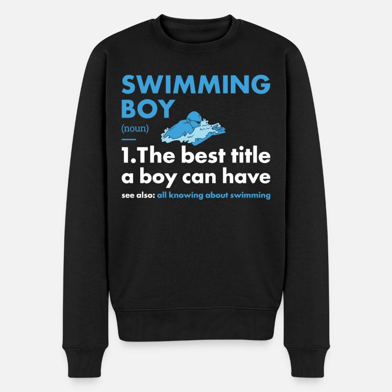 Sport Garçon Natation - Pull Premium bio Homme - noir