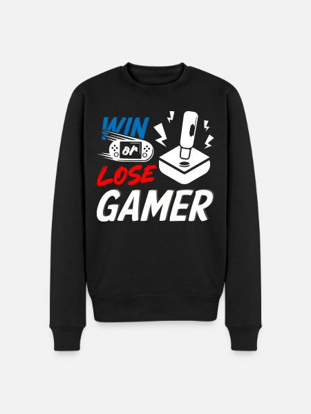 Win or Lose Gamer - Men's Premium Organic Jumper - black