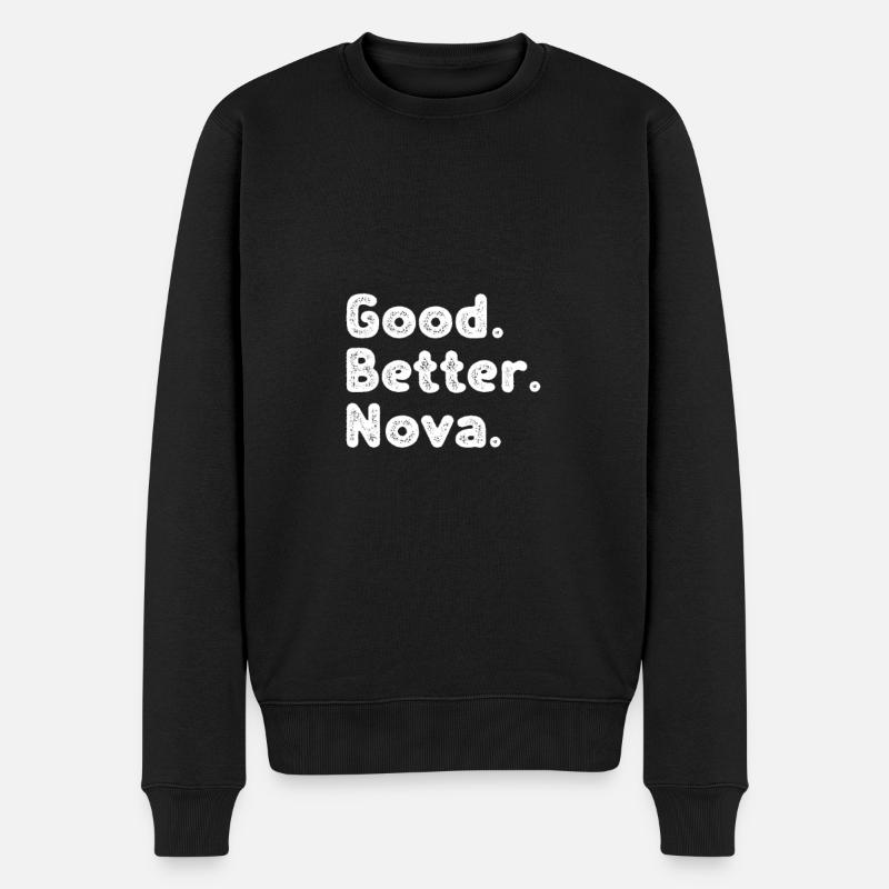 Bon mieux Nova - Pull Premium bio Homme - noir