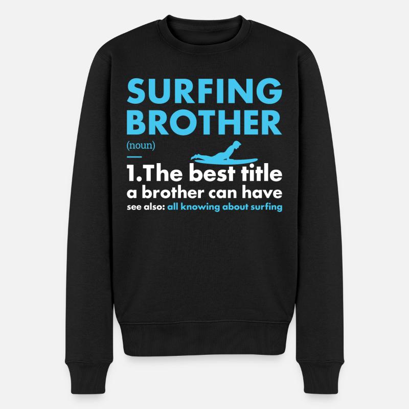 Sport Brother Surfing - Männer Premium Bio Pullover - Schwarz