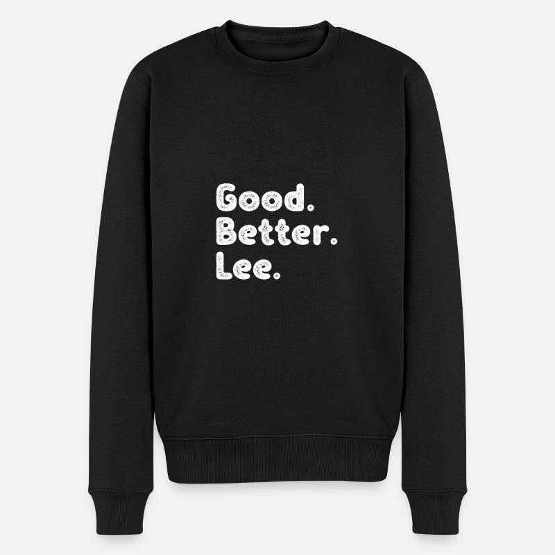 Bon mieux Lee - Pull Premium bio Homme - noir