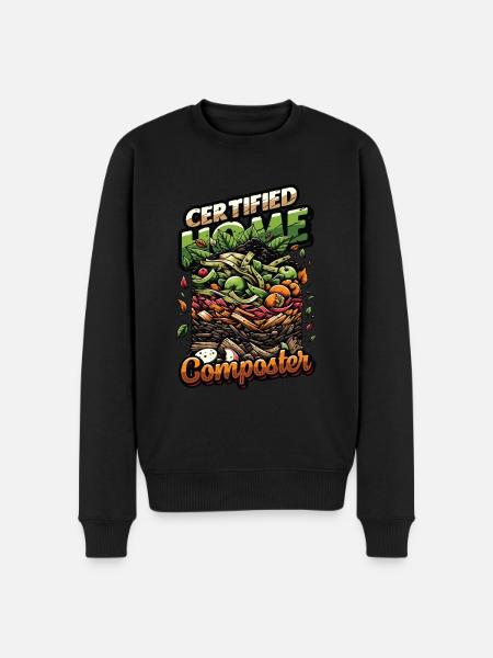 Composting Enthusiast Vermiculture Kompostierung - Men's Premium Organic Jumper - black