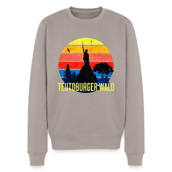 Teutoburger Wald Hermannsdenkmal - Männer Premium Bio Pullover - Taupe - Vorne - Nico (187cm)