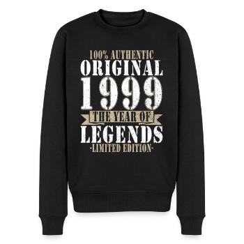 Jahrgang 1999 Legende Geburtsjahr 1999 Geschenk - Männer Premium Bio Pullover - Schwarz - Vorne - Nico (187cm)