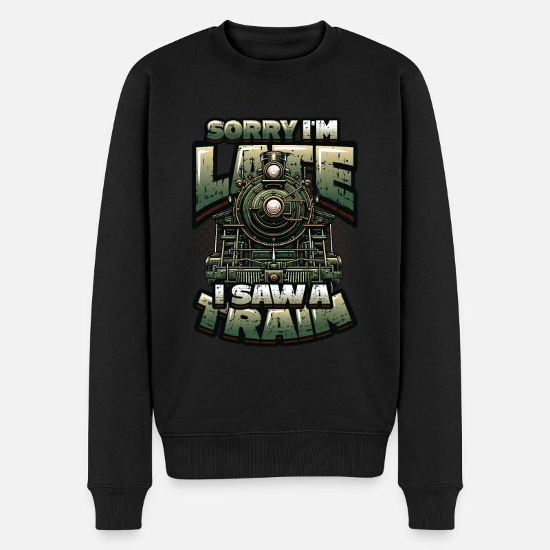 Trainspotting Train Lovers Trains - Pull Premium bio Homme - noir