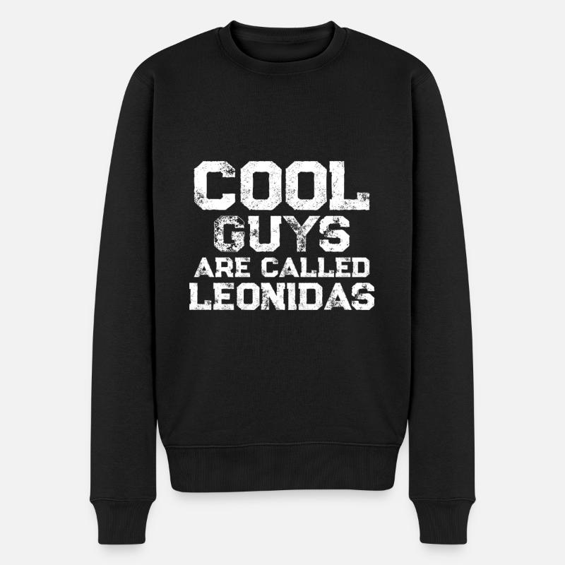 Les mecs cool s’appellent Leonidas - Pull Premium bio Homme - noir