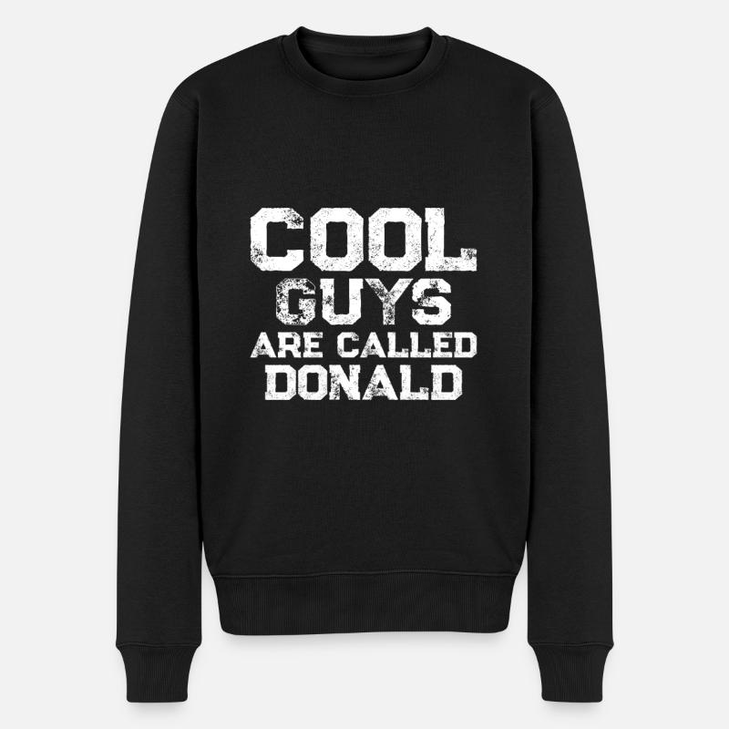 Les mecs cool s’appellent Donald - Pull Premium bio Homme - noir