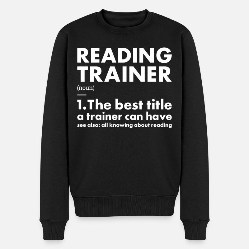 Reader Trainer Definition Reading - Männer Premium Bio Pullover - Schwarz