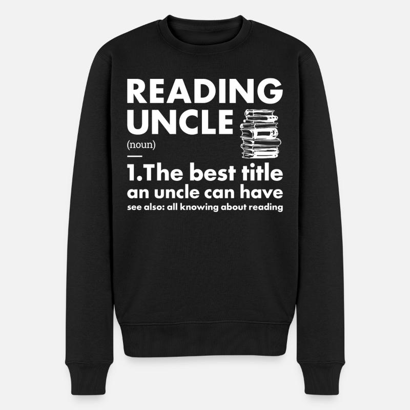 Lecteur Oncle Définition Lecture - Pull Premium bio Homme - noir