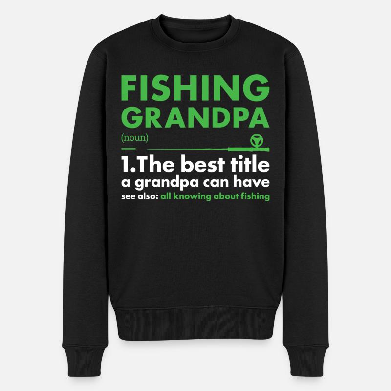 Pêcheur Grand-père Définition Pêche - Pull Premium bio Homme - noir