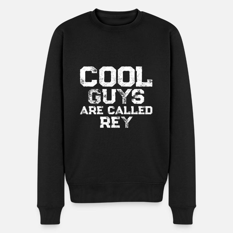 Cool guys are called Rey - Männer Premium Bio Pullover - Schwarz
