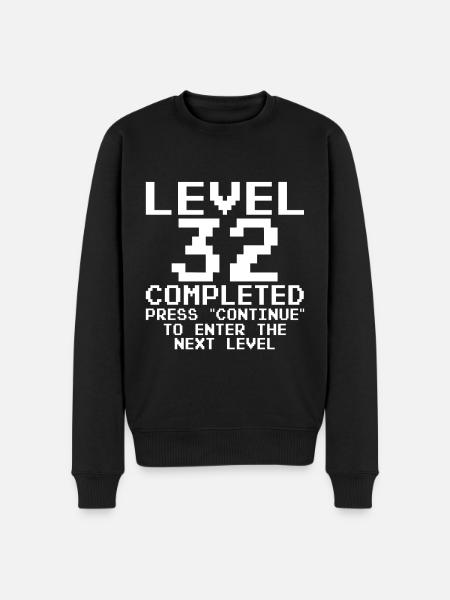 Level 32 Complete - Men's Premium Organic Jumper - black