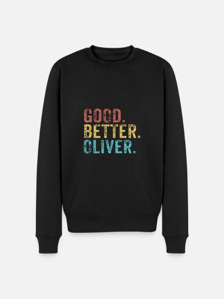 Good better Oliver - Men's Premium Organic Jumper - black