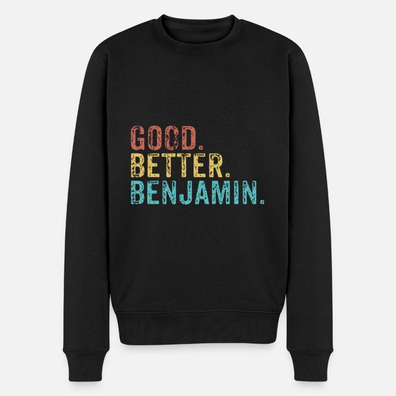 Good better Benjamin - Männer Premium Bio Pullover - Schwarz