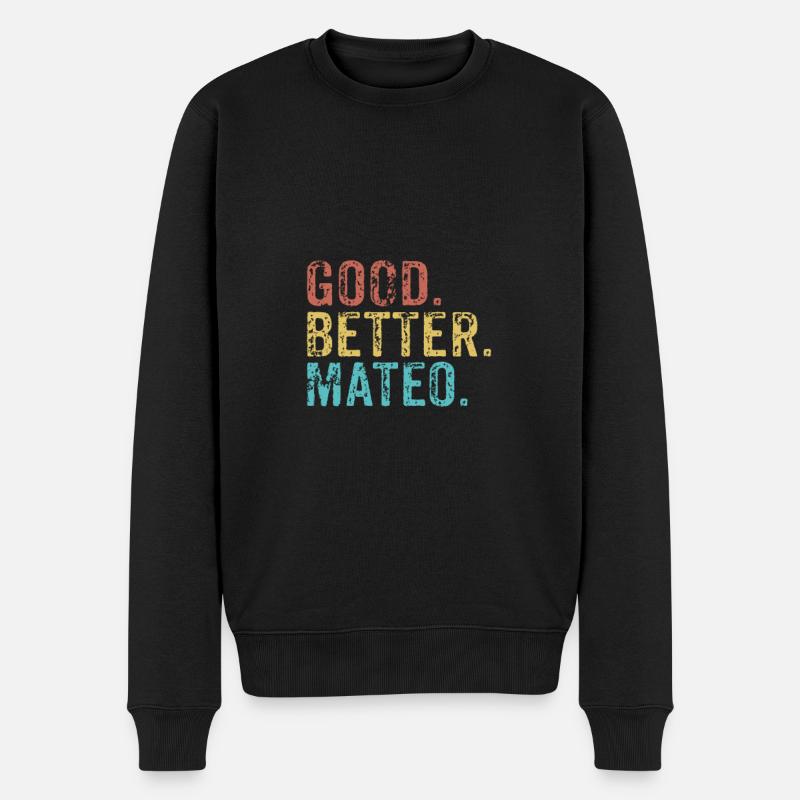 Good better Mateo - Männer Premium Bio Pullover - Schwarz