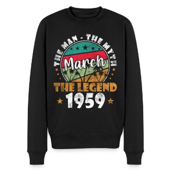 65th Birthday Original March Vintage 1959 - Men's Premium Organic Jumper - black - Front - Nico (187cm)